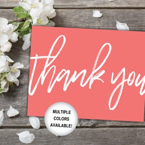 Printable Thank You Cards Black and White Thank You Cards Bridal Shower Thank You Cards Thank You Cards Printable Template White image 4