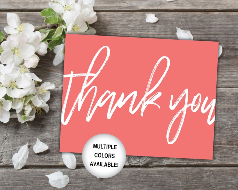 Printable Thank You Cards Black and White Thank You Cards Bridal Shower Thank You Cards Thank You Cards Printable Template White image 4
