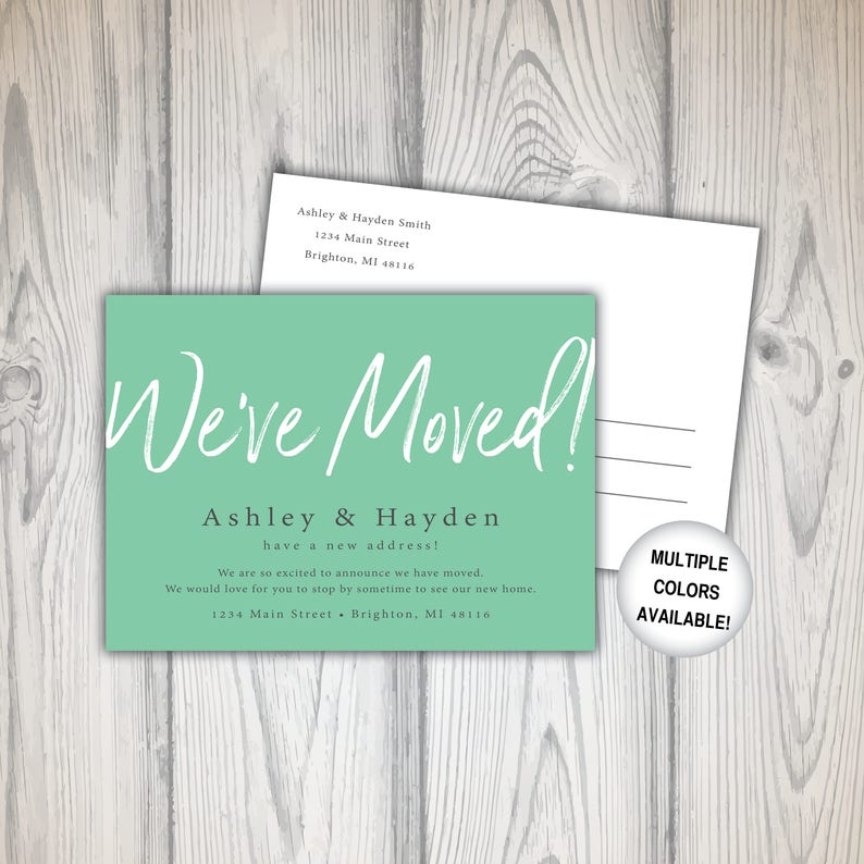 We've Moved Postcards New Address Cards New Address Postcards We've Moved Announcements Template image 3