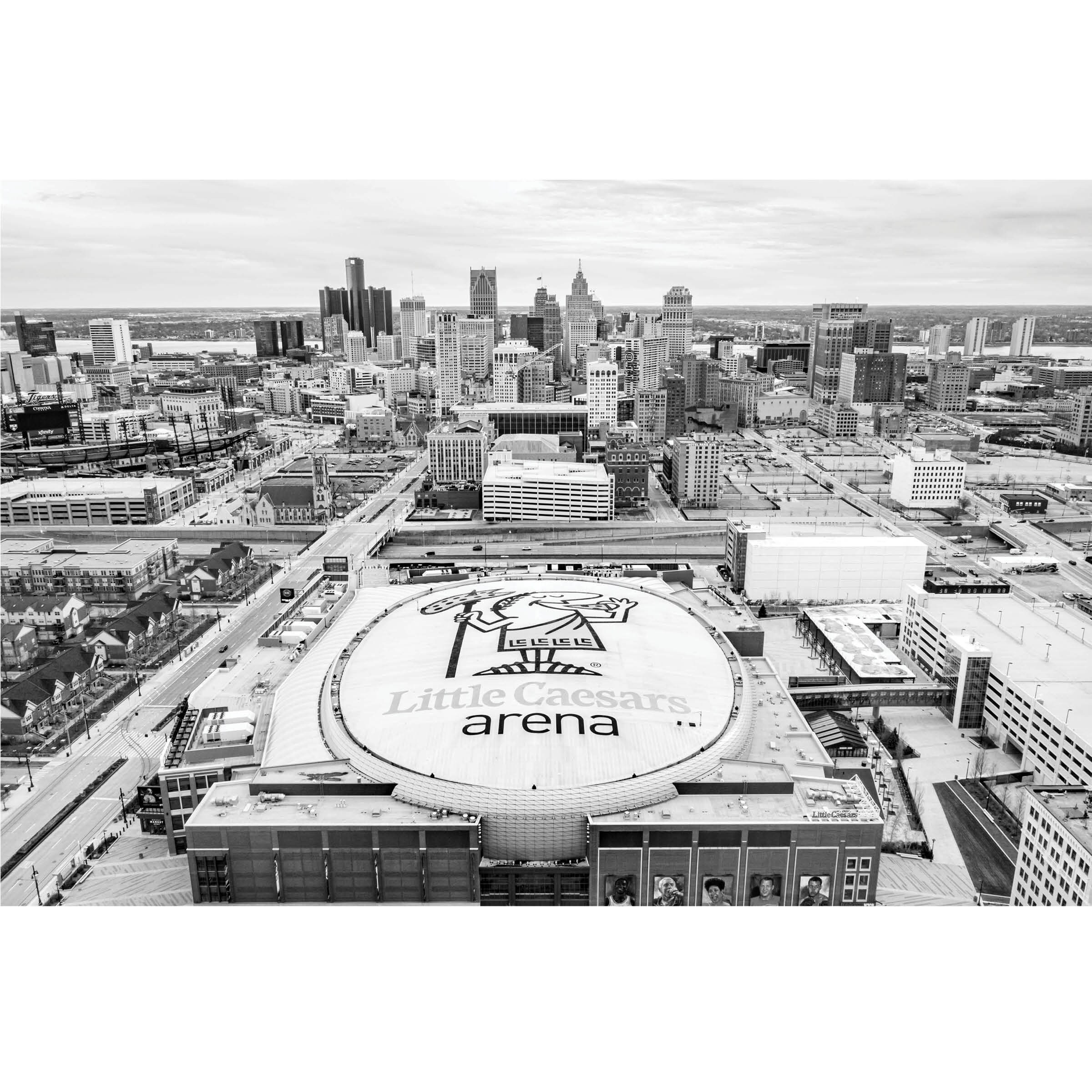 Little Caesars Arena Aerial View Photo LCA Photograph Top Etsy