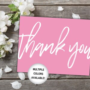 Printable Thank You Cards Black and White Thank You Cards Bridal Shower Thank You Cards Thank You Cards Printable Template White image 8
