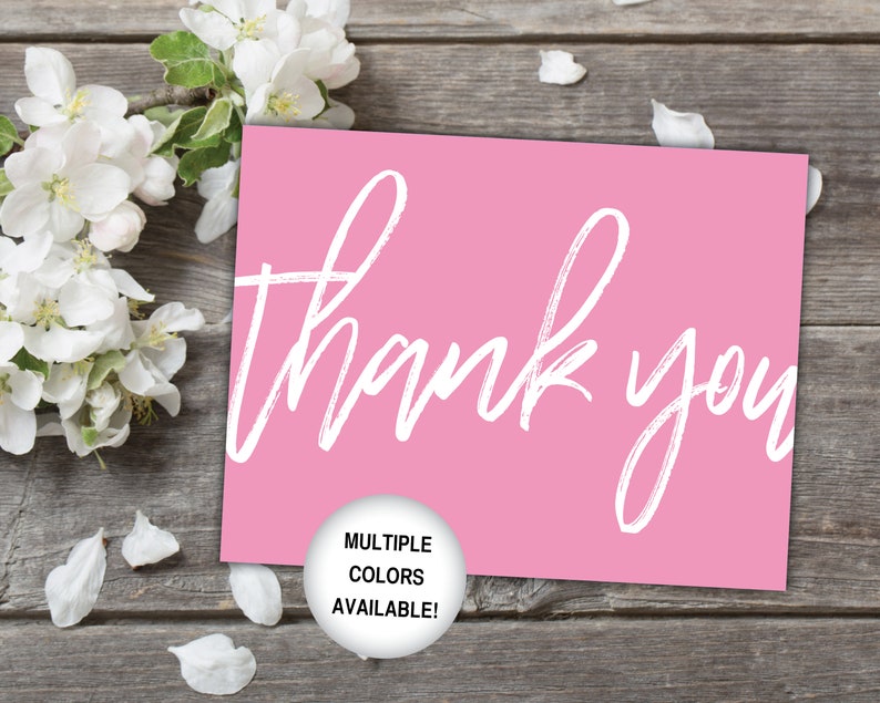 Printable Thank You Cards Black and White Thank You Cards Bridal Shower Thank You Cards Thank You Cards Printable Template White image 8