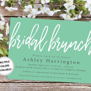 Bridal Brunch Invitation Black and White Printable Bridal Brunch Invitation Brunch Bridal Shower Invitation Invitation Template Invite image 9