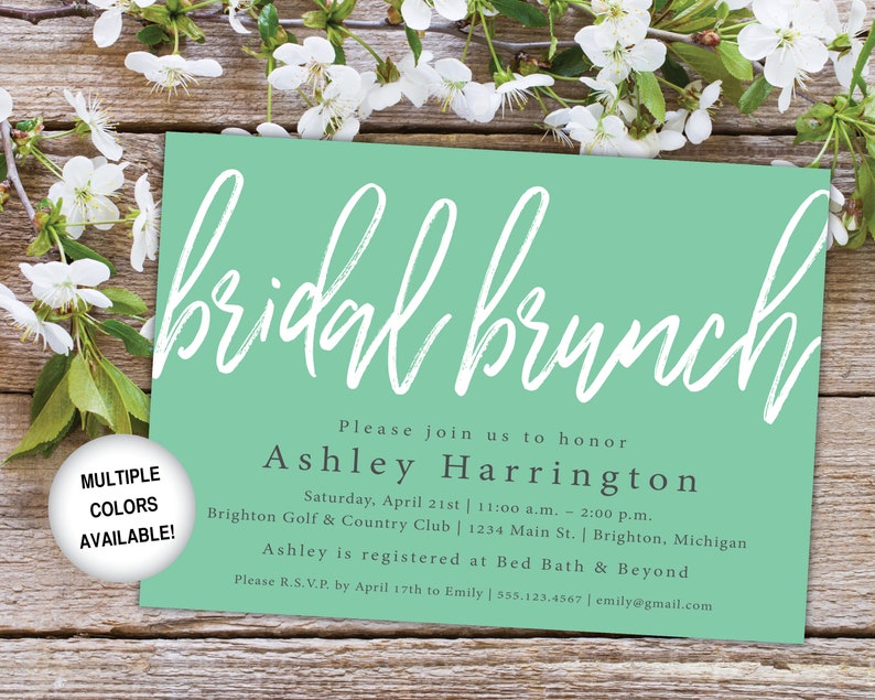 Bridal Brunch Invitation Black and White Printable Bridal Brunch Invitation Brunch Bridal Shower Invitation Invitation Template Invite image 9