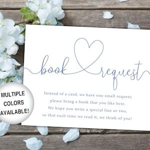 Boekaanvraagkaart voor babyshower | Boeken voor Baby Insert Card | Boeken voor Baby Insert Template | Afdrukbare babyshower boek aanvraag insert