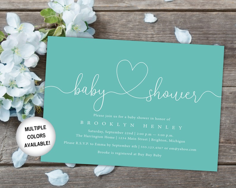 Baby Shower Invitation Boy Printable Baby Shower Invitation Etsy