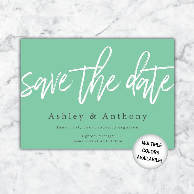 Save the Date Black and White Printable Black and White Save the Dates Save the Date Template Digital Download Simple Save the Date image 9