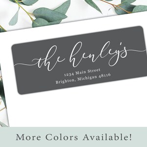 Return Address Label Sheets With Script Font Simple Return - Etsy