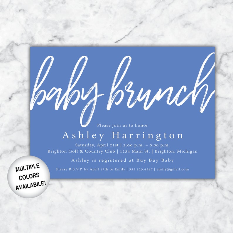 Baby Brunch Invitation Boy Boy Baby Brunch Shower Invitation Etsy