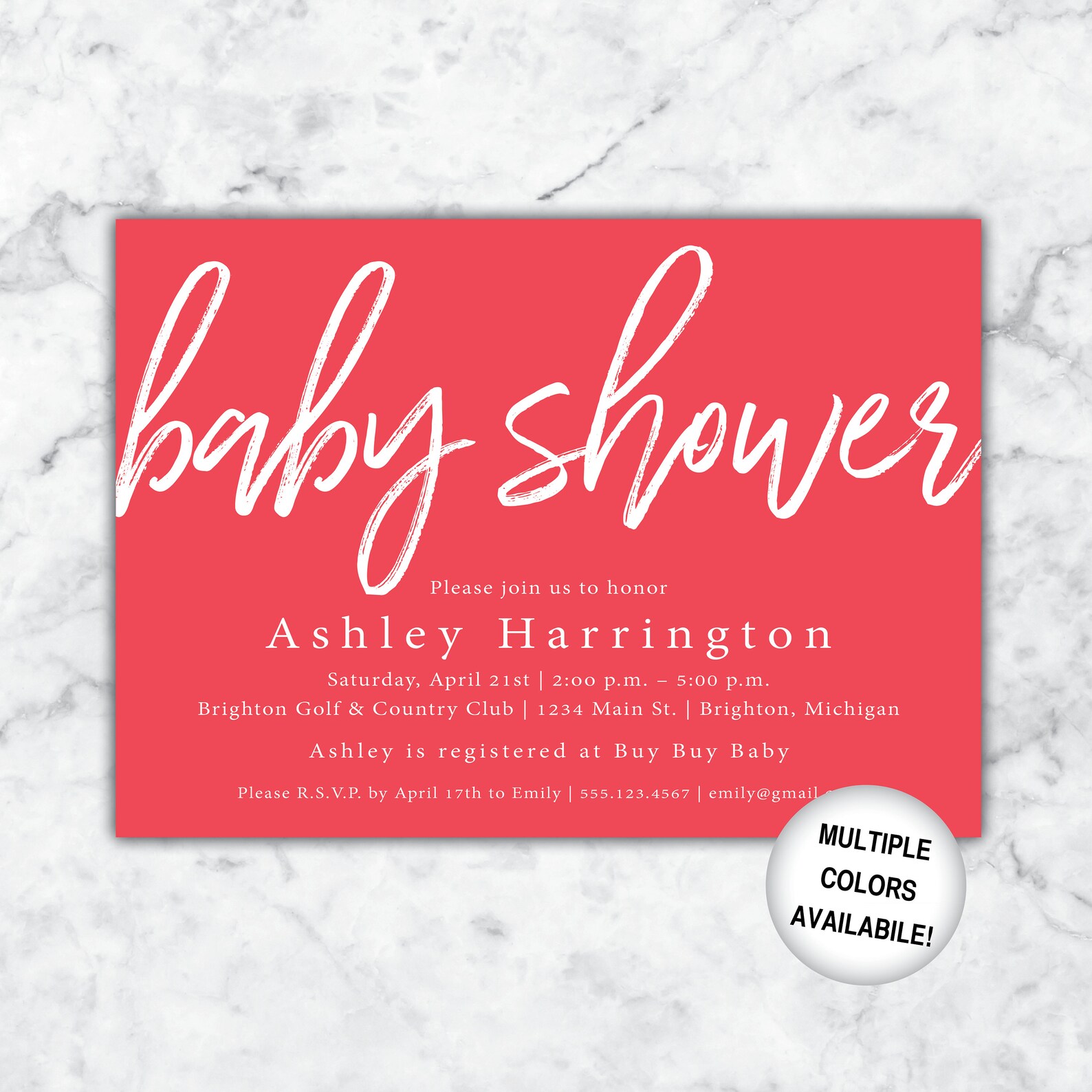 Baby Shower Invitation Girl Girl Baby Shower Invitation Pink Etsy