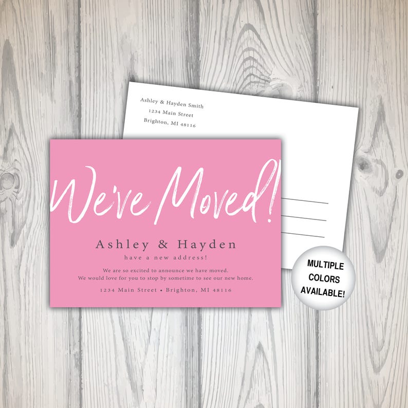 We've Moved Postcards New Address Cards New Address Postcards We've Moved Announcements Template image 4