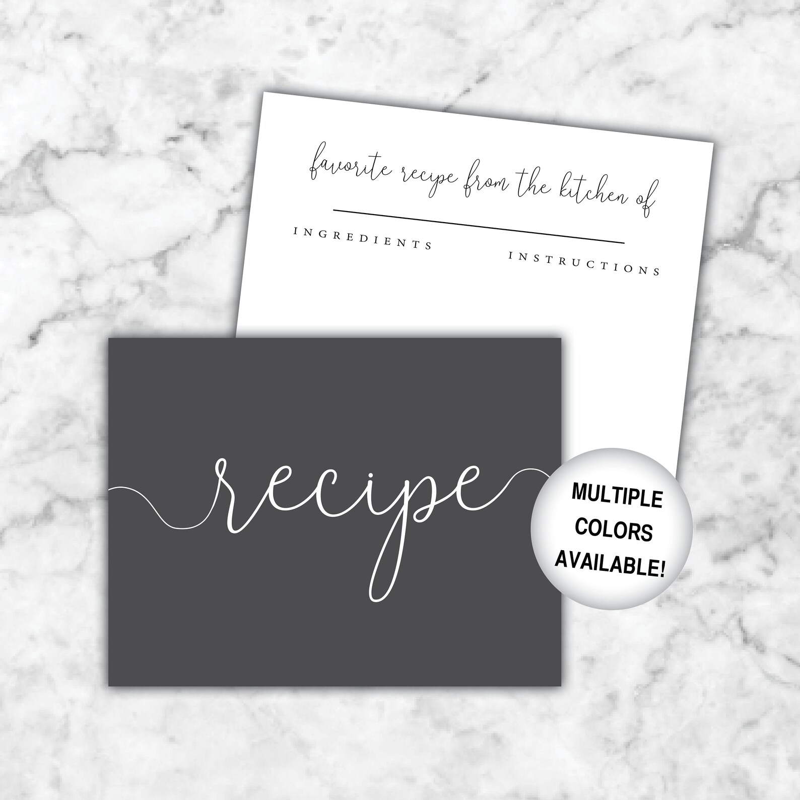 Printable Recipe Cards Bridal Shower Recipe Card Recipe Etsy