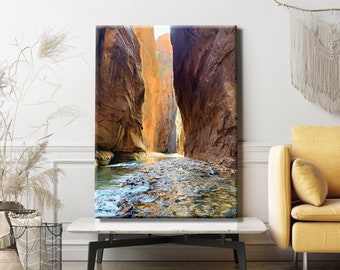 The Narrows Wall Canvas or Acrylic Photo | Wall Canvas of The Narrows | Zion National Park Utah | Zion Canyon Scenery | The Narrows Wall Art