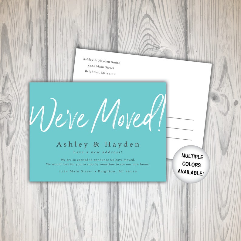 We've Moved Postcards New Address Cards New Address Postcards We've Moved Announcements Template image 1