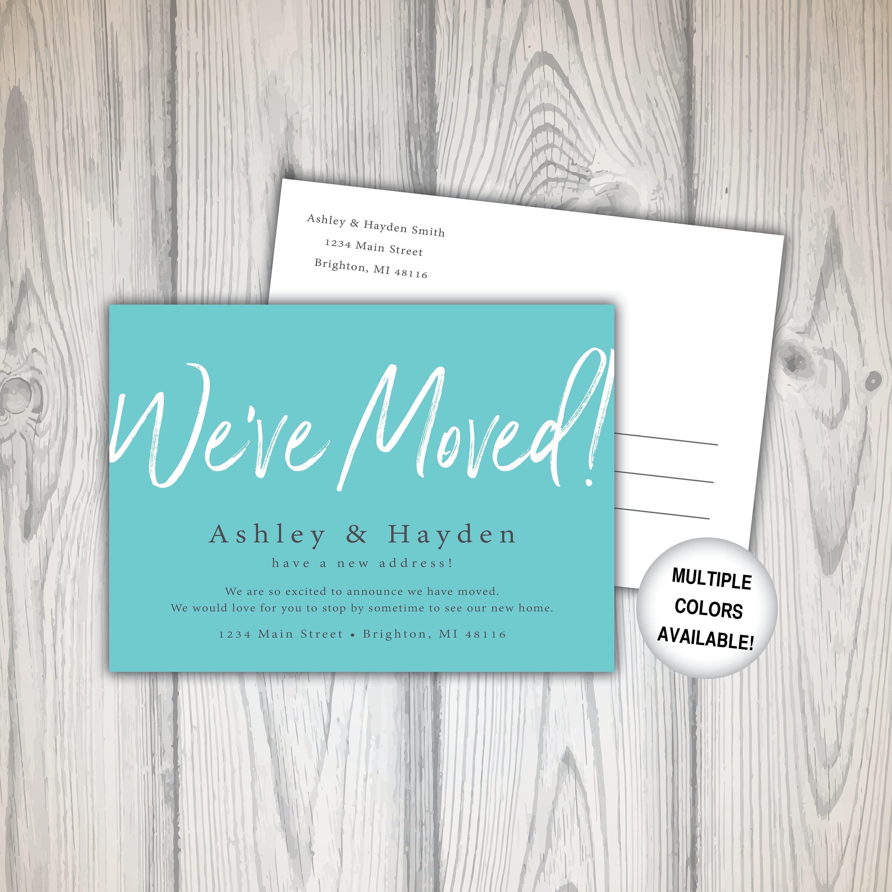 Umzugskarten Mit Umschlägen – 50 Blatt, 10,2x15,2cm – „We’ve Moved“ Zum Selbstbeschriften