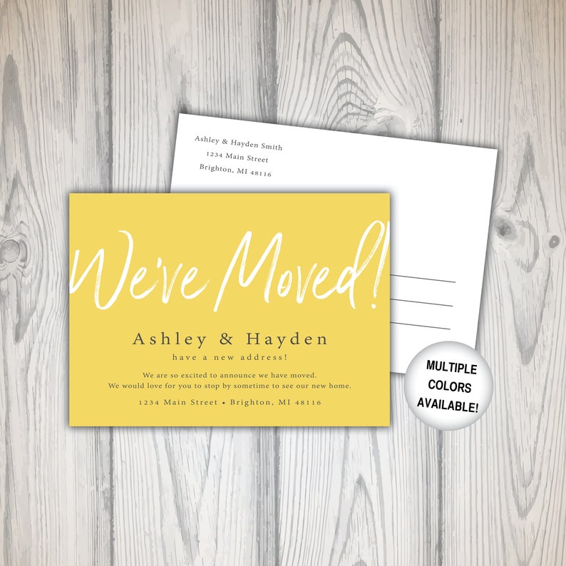 We've Moved Postcards New Address Cards New Address Postcards We've Moved Announcements Template image 9