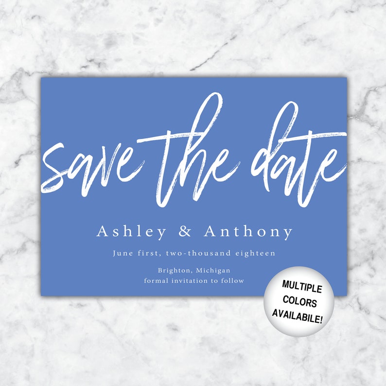 Save the Date Black and White Printable Black and White Save the Dates Save the Date Template Digital Download Simple Save the Date image 5