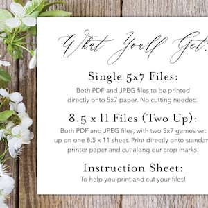 Over or Under Bridal Shower Game DIY Printable Template, Printable ...