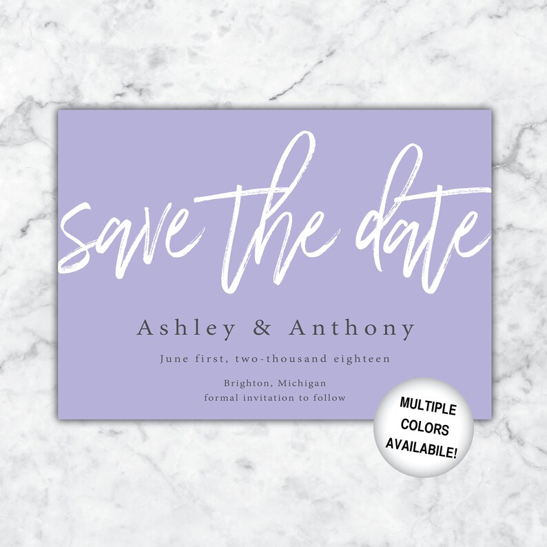 Save the Date Black and White Printable Black and White Save the Dates Save the Date Template Digital Download Simple Save the Date image 4