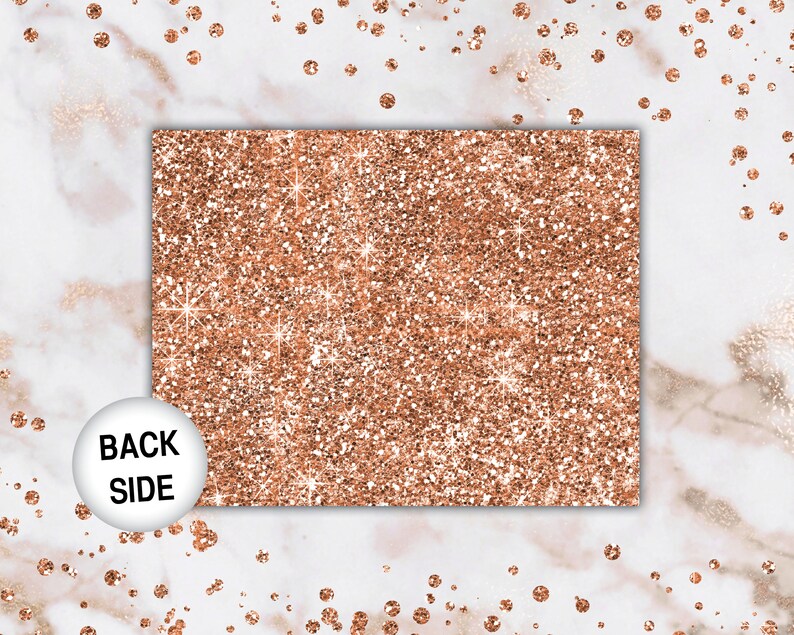 Rose Gold New Address Card Announcements We've Moved Announcements Rose Gold Glitter Printable New Address Card Template With Glitter image 4