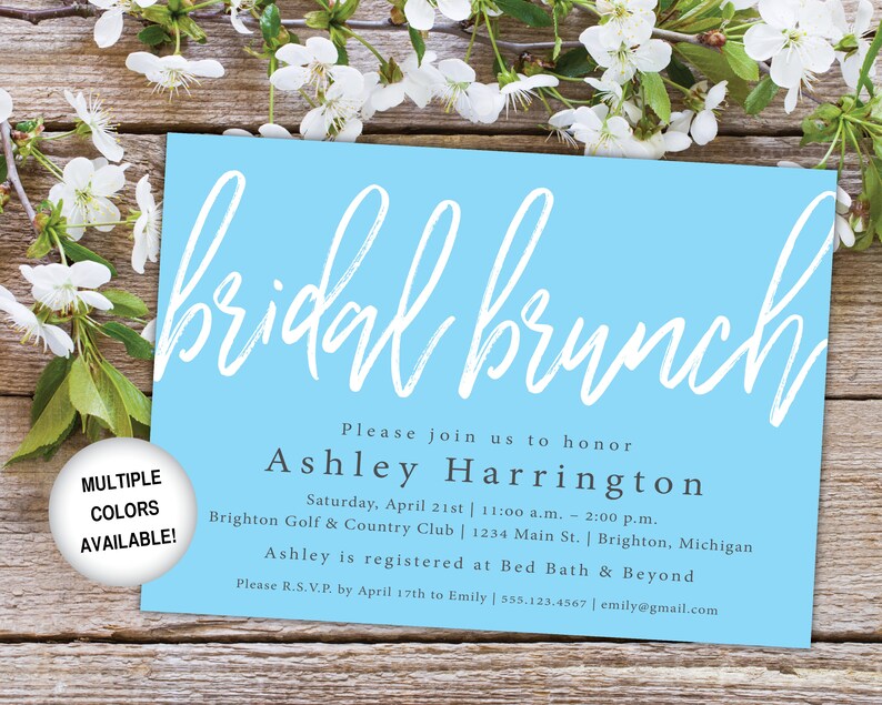 Bridal Brunch Invitation Black and White Printable Bridal Brunch Invitation Brunch Bridal Shower Invitation Invitation Template Invite image 10