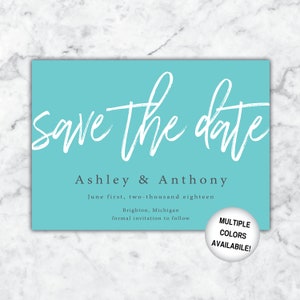 Save the Date Black and White Printable Black and White Save the Dates Save the Date Template Digital Download Simple Save the Date image 3