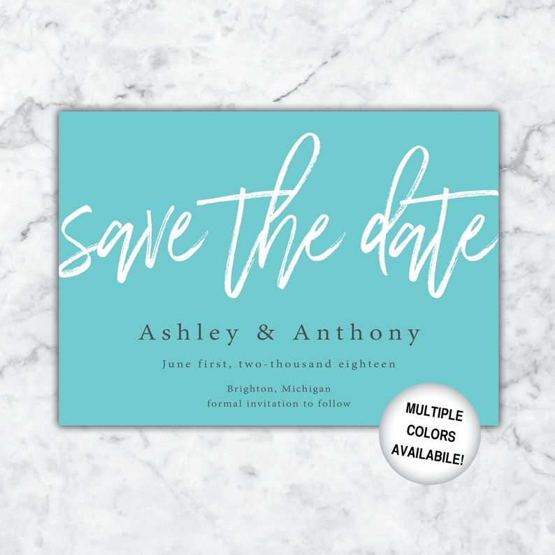 Save the Date Black and White Printable Black and White Save the Dates Save the Date Template Digital Download Simple Save the Date image 3