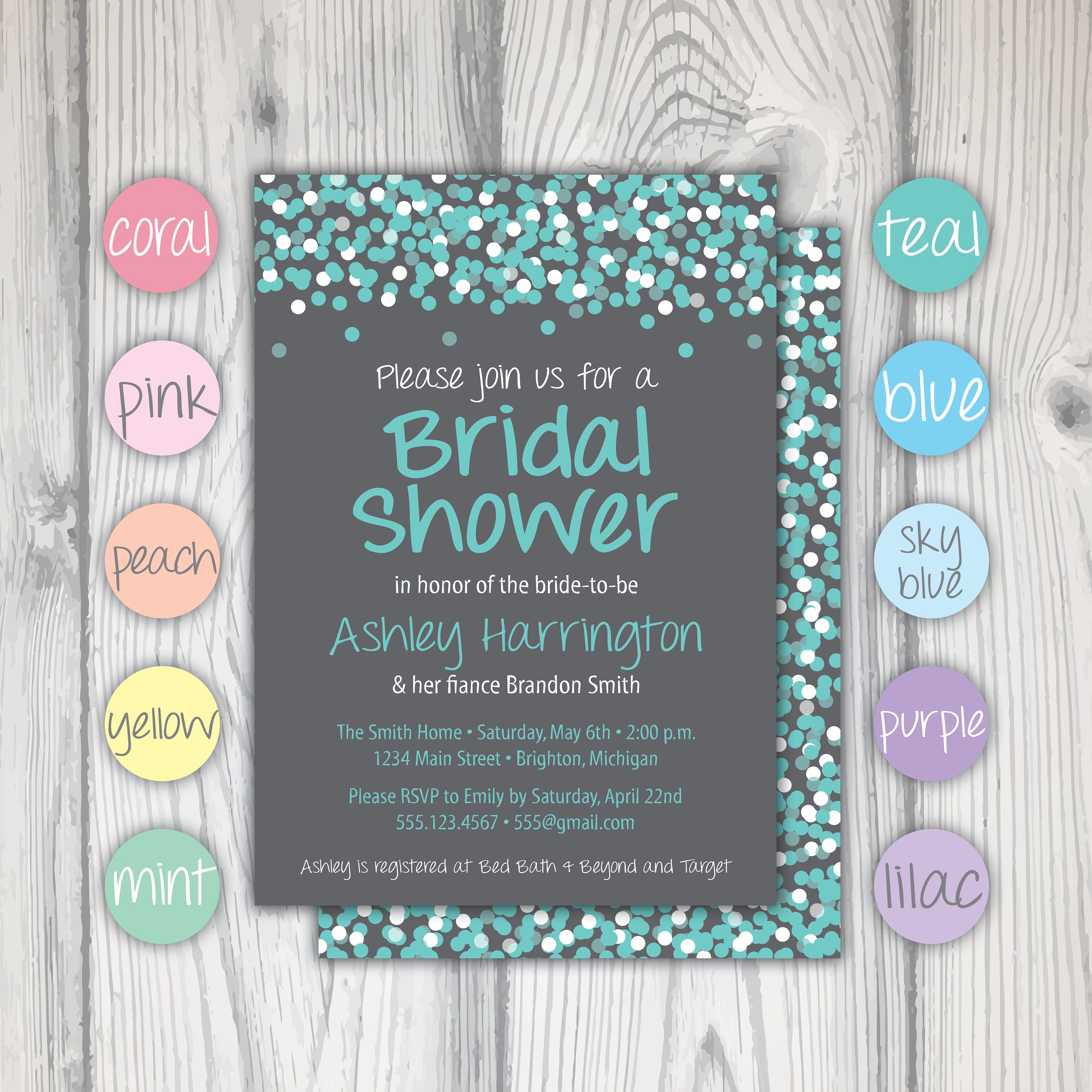 Bridal Shower Invitation | Wedding Shower Invitation | Printable Shower ...