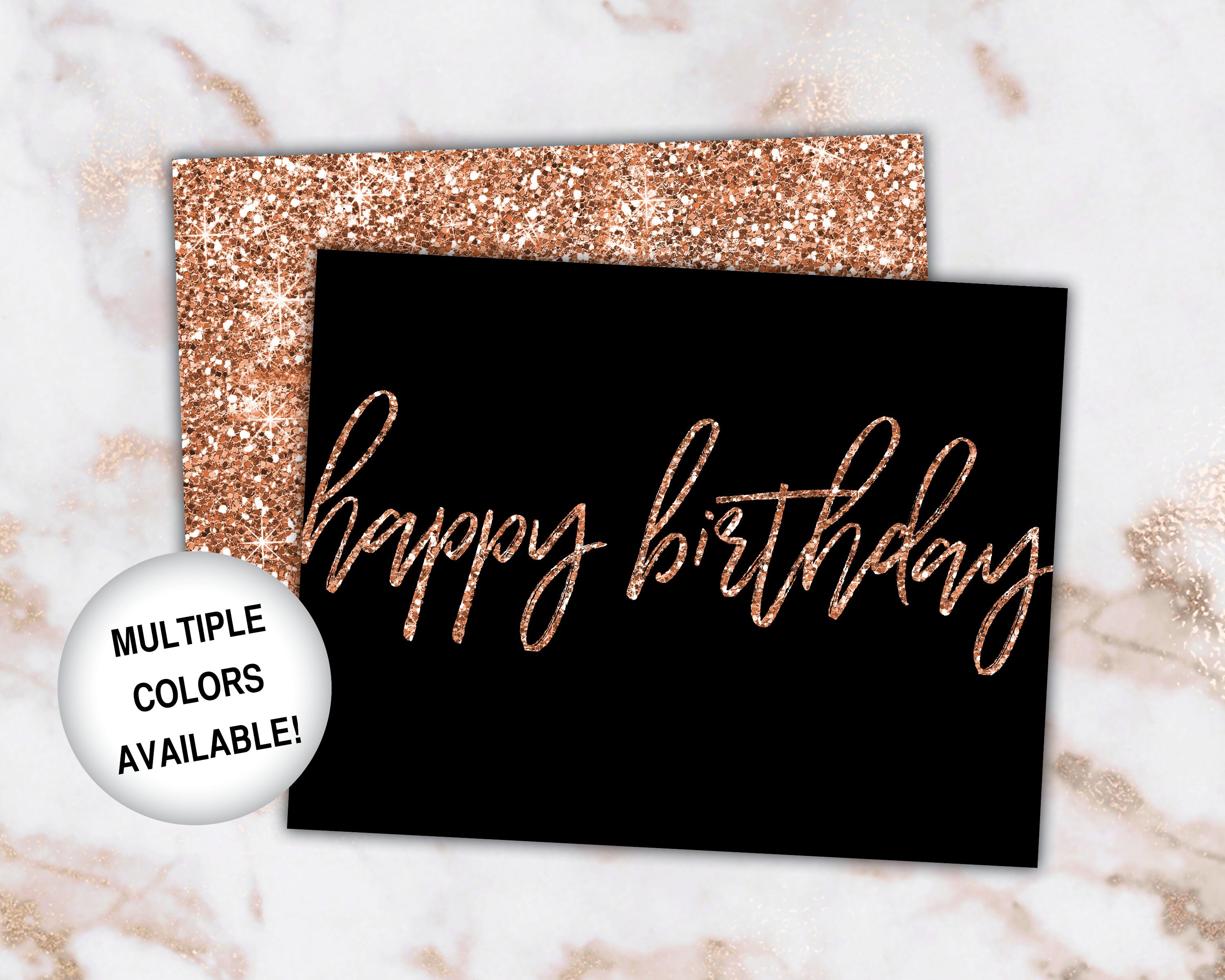 Printable Birthday Cards Rose Gold Birthday Cards Happy Etsy Singapore
