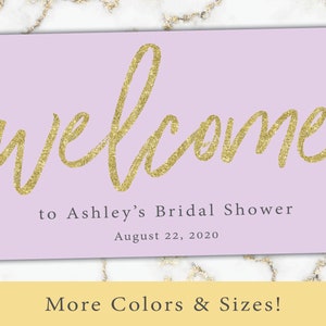 Black and Gold Welcome Sign for Shower Welcome Sign Template Gold Glitter Gold Welcome Sign Mounted Poster Welcome Poster image 7