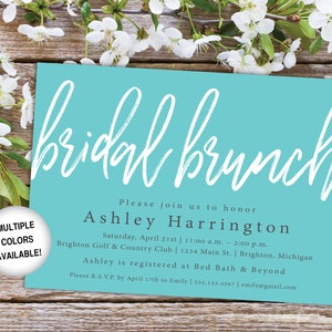 Bridal Brunch Invitation Black and White Printable Bridal Brunch Invitation Brunch Bridal Shower Invitation Invitation Template Invite image 6