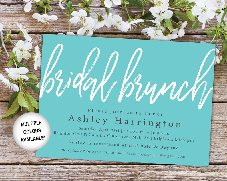 Bridal Brunch Invitation Black and White Printable Bridal Brunch Invitation Brunch Bridal Shower Invitation Invitation Template Invite image 6