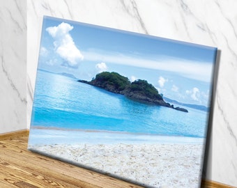 Trunk Bay Canvas, St John USVI | Trunk Bay Beach Wall Art | St John US Virgin Islands Beaches | Caribbean Beach Wall Decor | Beach House