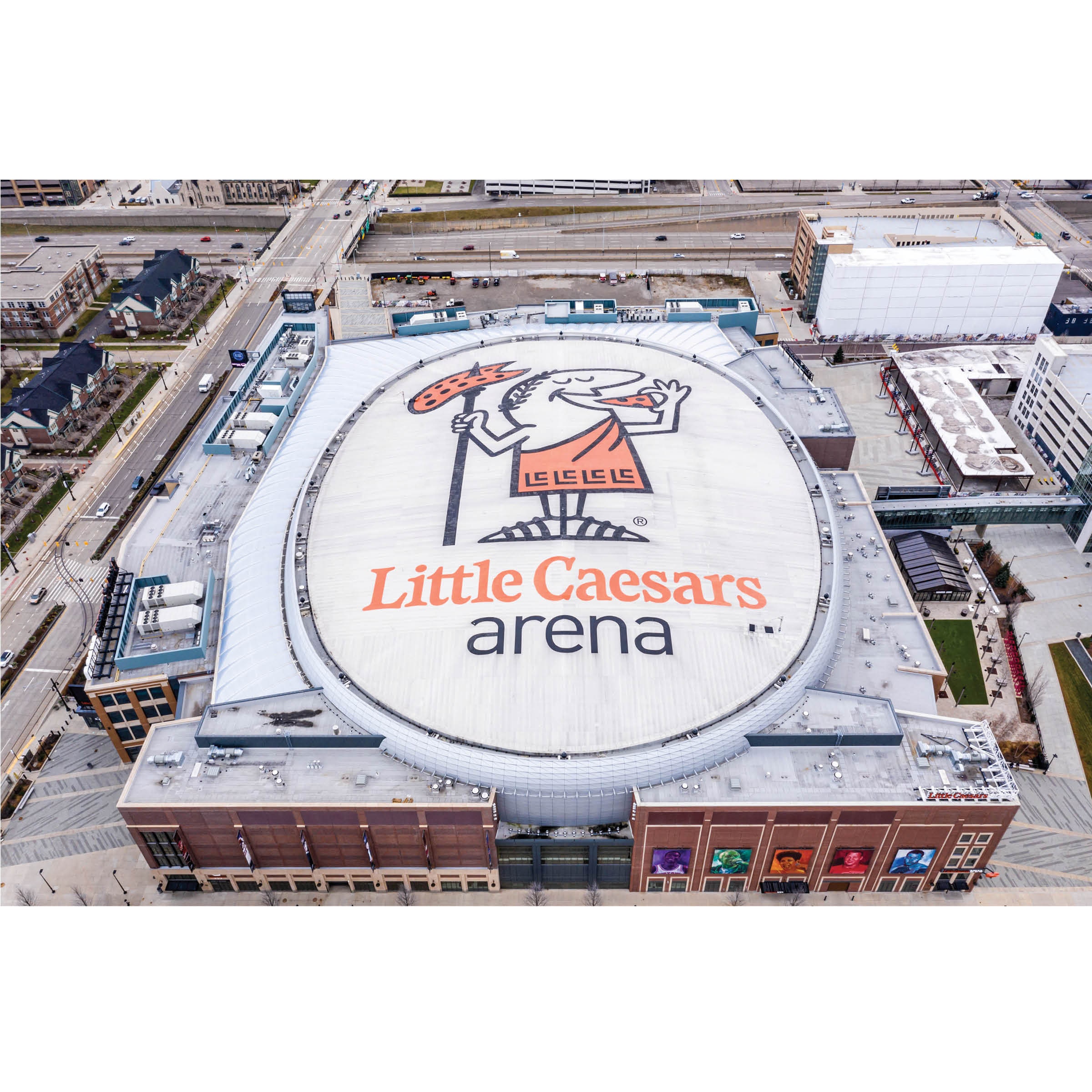 Buy Little Caesars Arena Aerial View Photo LCA Photograph Top Online in  India 