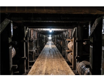 Bourbonvat fotoprint, distilleerderij, Whisky Fine Art, Bardstown Bourbon Company, decor man Cave, Kentucky Bourbon kunst aan de muur, vaten