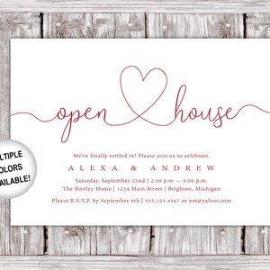 Open House Invitation Printable | Housewarming Party Invitation With ...