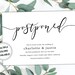 Postponed Wedding Card Printable Postponed Date Announcement for ...