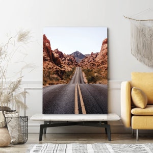 Mouses Tank Road Acrylic Photo or Wall Canvas | Valley of Fire State Park Nevada Wall Art | Overton, NV | Las Vegas, Nevada Wall Decor