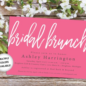 Bridal Brunch Invitation Black and White Printable Bridal Brunch Invitation Brunch Bridal Shower Invitation Invitation Template Invite image 8