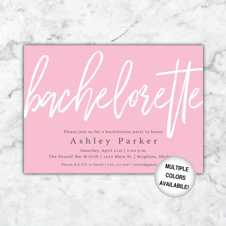 Printable Bachelorette Party Invitation Black and White | Etsy