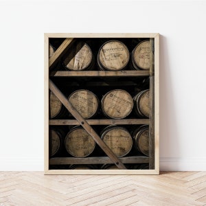 Bourbon Barrels Wall Art Photo Print, Bardstown Distillery Photo, Whiskey Man Cave Decor, Kentucky Bourbon Wall Art, Barrels Wall Decor