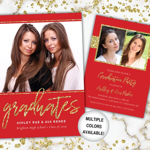 Twins Graduation Etsy