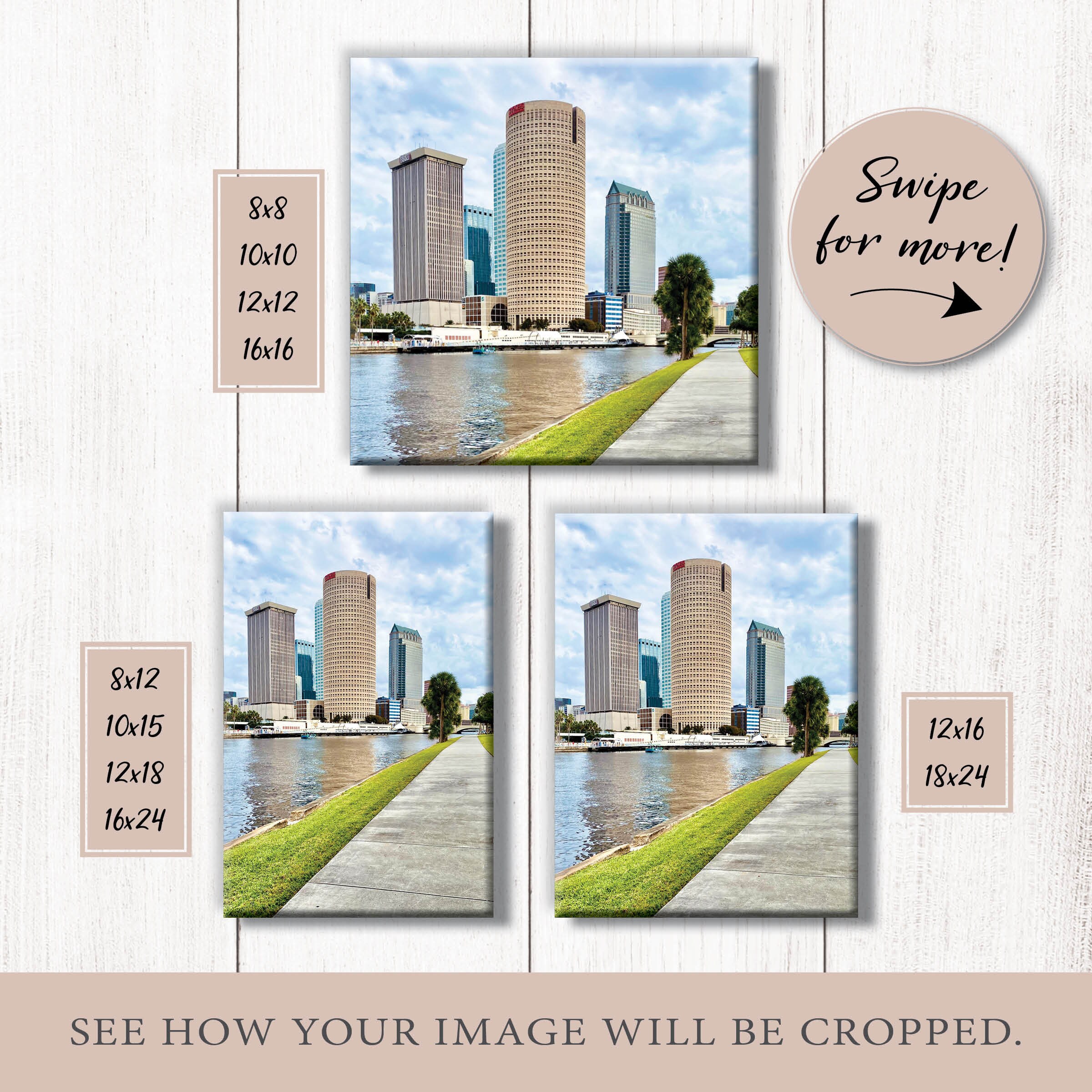Tampa Riverwalk Canvas or Acrylic Wall Art Downtown Tampa Etsy