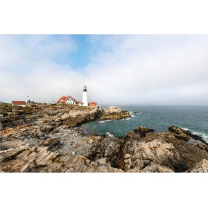 Portland Head Lighthouse in Maine Photograph | Portland Lighthouse Horizontal Photo | Maine Lighthouses | Maine Landscape