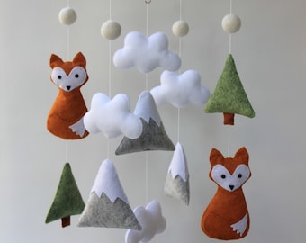 nuby little fox cot mobile