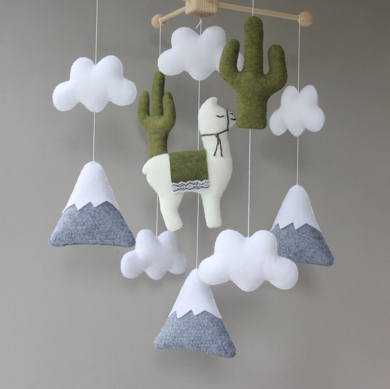 Llama mobile llama baby mobile llama nursery llama decor Etsy