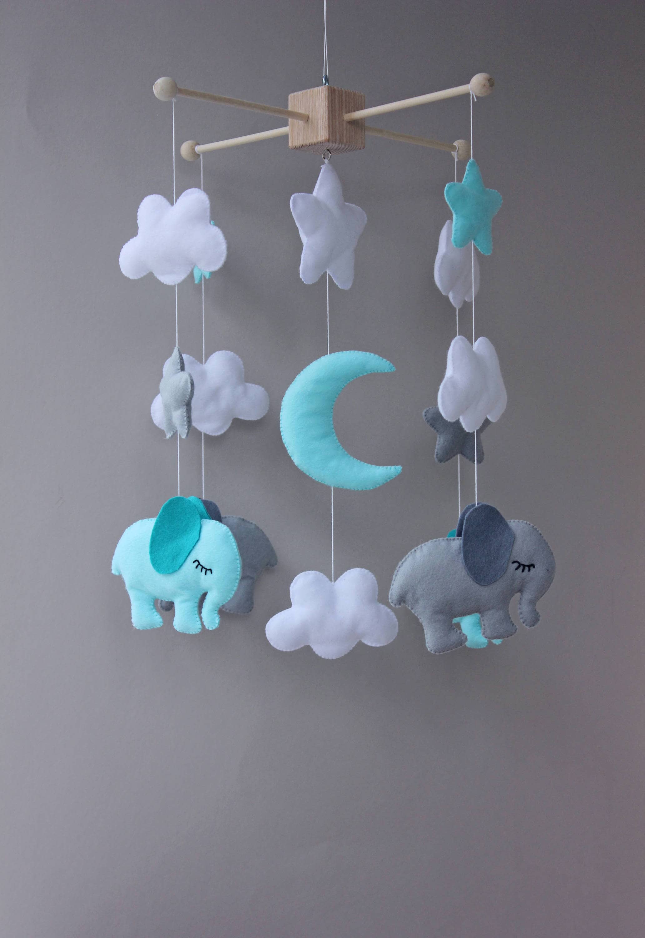 Elephant Baby Mobile, Elephant Crib Mobile, Elephant Nursery, Elephant