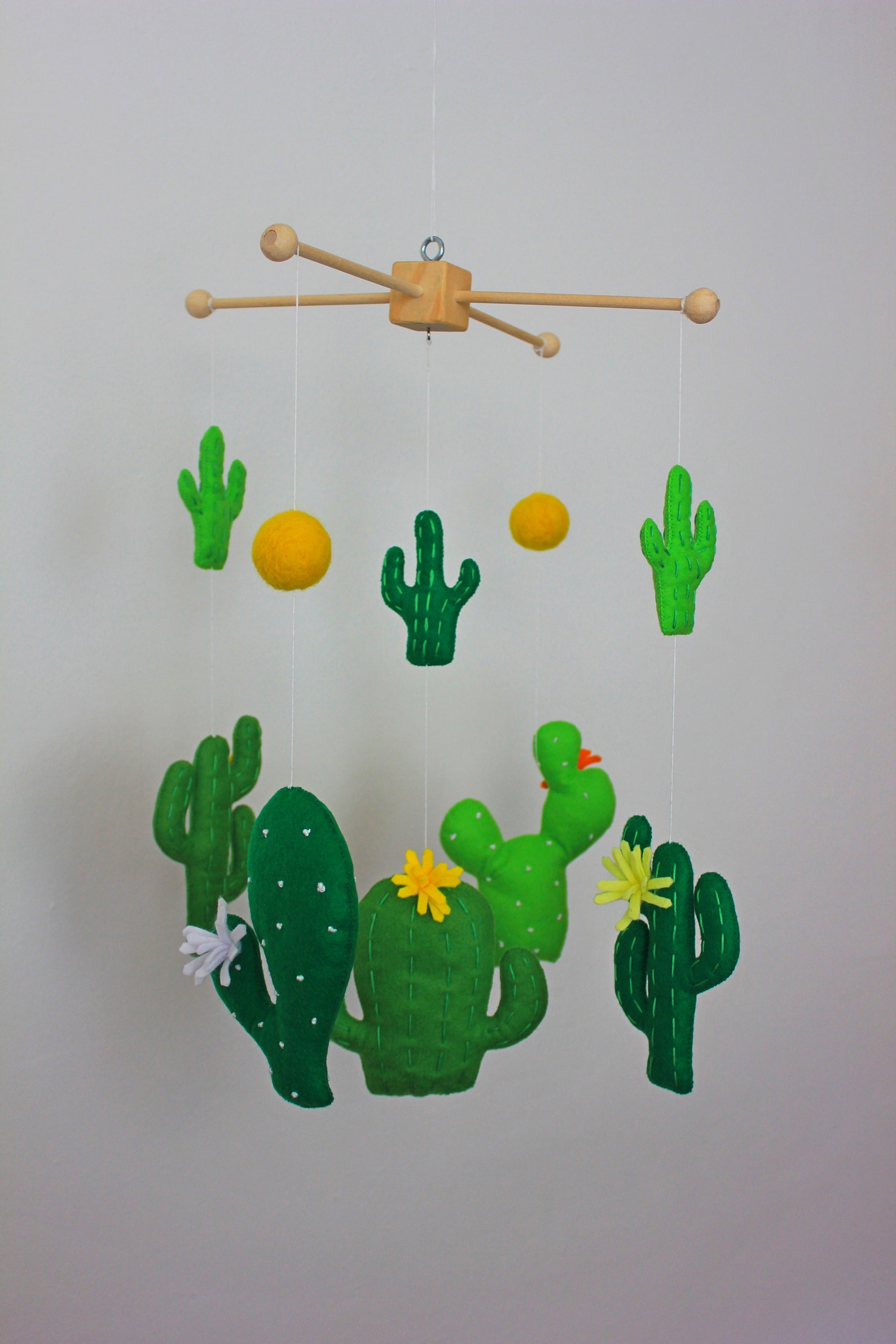 Cacti mobile cactus mobile felt cactus cactus nursery decor Etsy