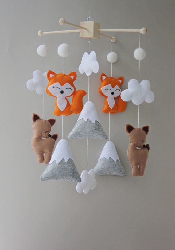 Fox Mobile Deer Mobile Mountains Mobile Mobile Baby Baby Etsy Fox Mobile Deer Mobile Mountains Mobile Mobile Baby Baby Etsy