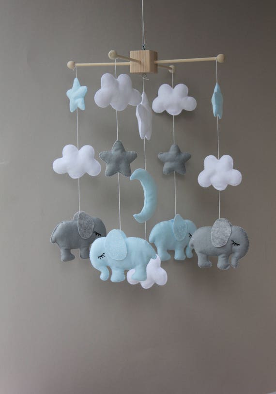 elephant nursery mobile